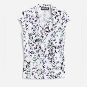 Karl Lagerfeld Paris Belvedere Neck Tie Top